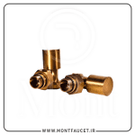 شیر حوله خشک کن گرد طلایی مات