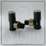 شیر حوله خشک کن گرد مشکی طلایی